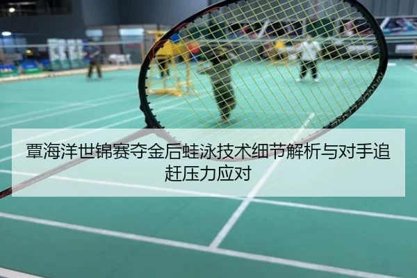 覃海洋世锦赛夺金后蛙泳技术细节解析与对手追赶压力应对